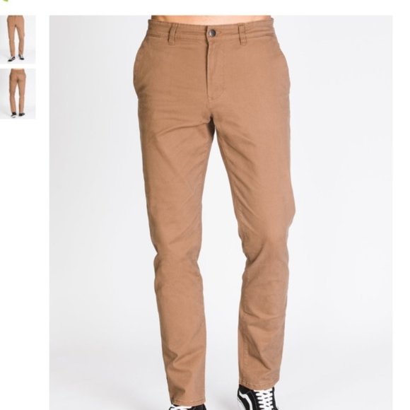 Tainted Denim tan Mens Slim Chino pants - Picture 1 of 7